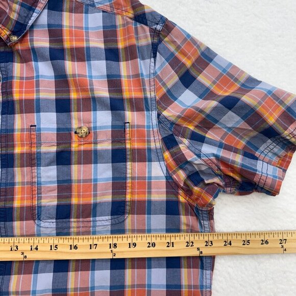 Duluth Trading Co BBQ Shirt Untucked Plaid Relaxed Fit S/S Cotton Preppy Mens M - Picture 10 of 12